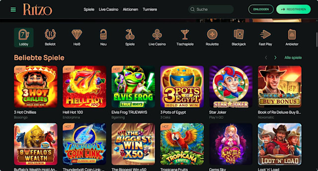 Ritzo Online Casino Spiele