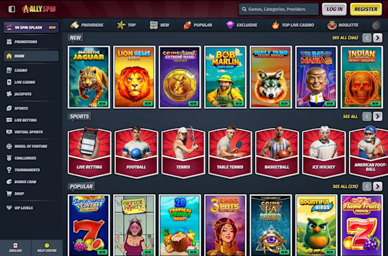 AllySpin Casino screenshot 2