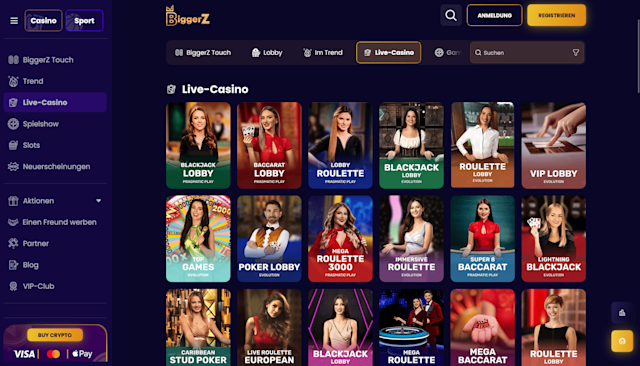 Live Casino von BiggerZ