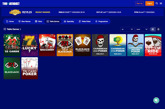 Thunderbolt Casino screenshot 3