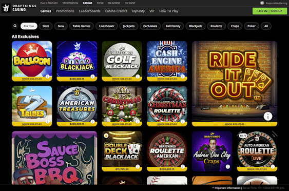 DraftKings Casino Screenshot 1
