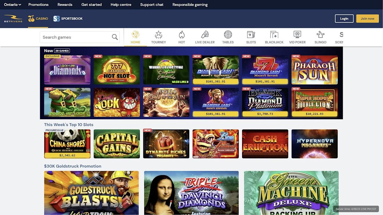 BetRivers Casino - Homepage