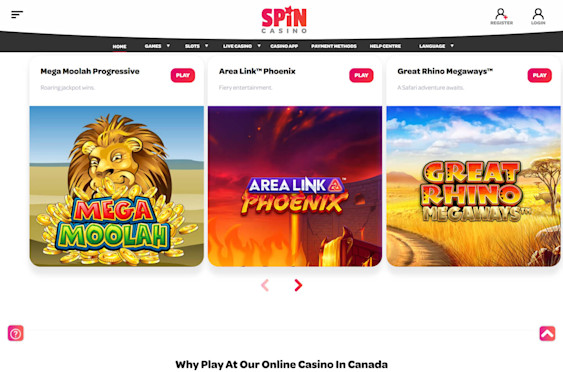 Spin Casino Screenshot 4