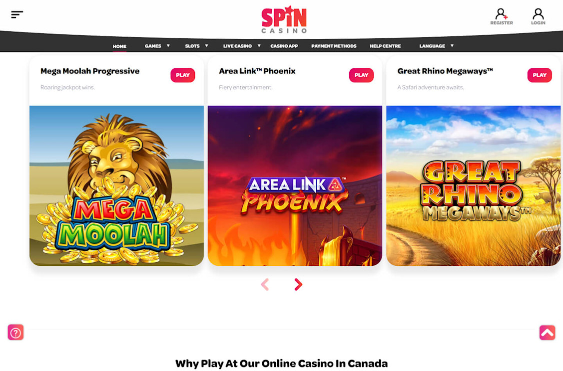 Spin Casino Screenshot 4