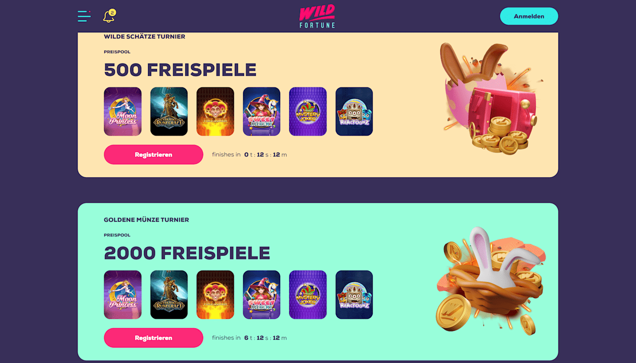 Wild Fortune Casino Tournaments