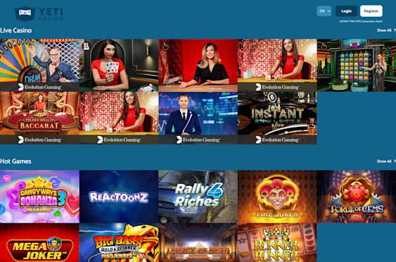 Yeti Casino Screenshot 5