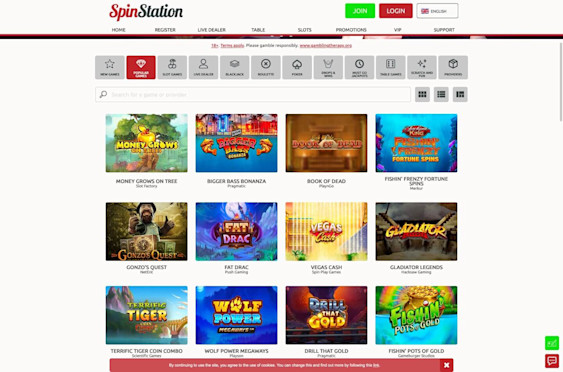 Spin Station Popular Games