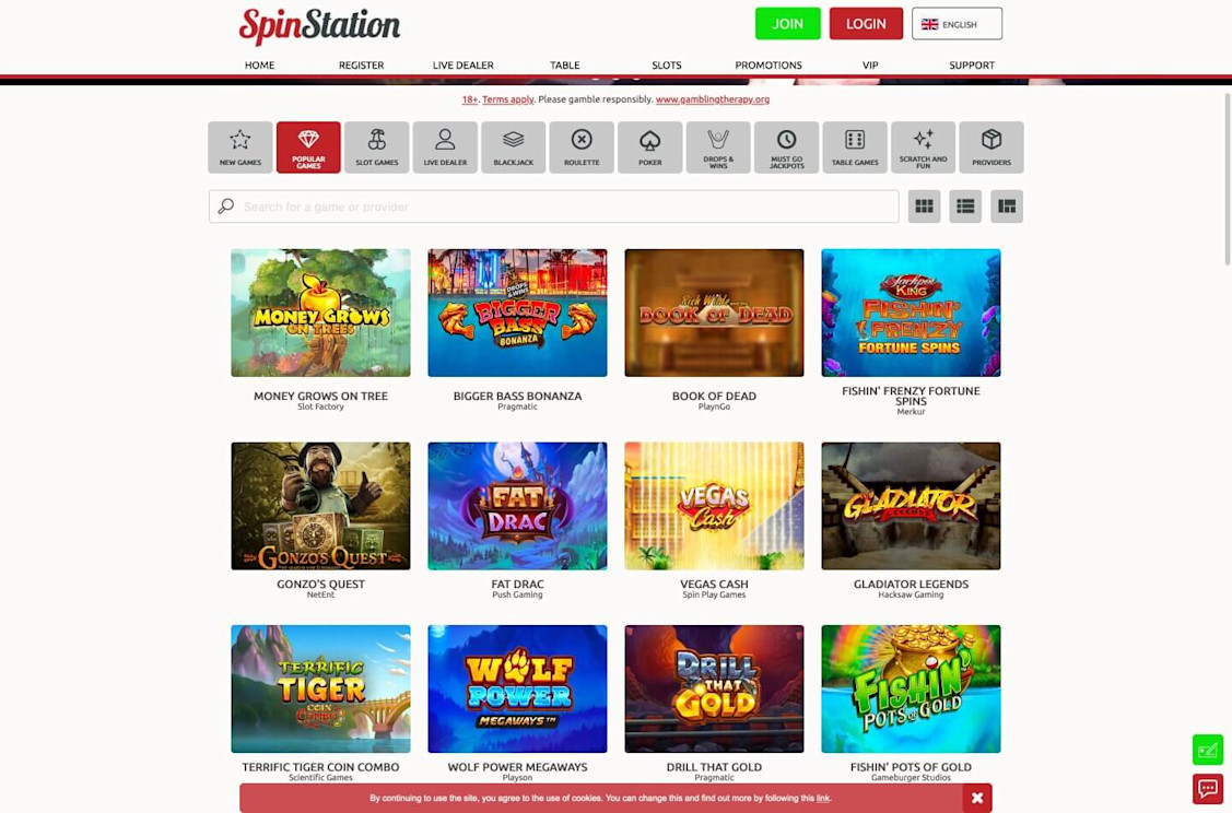 Spin Station Popular Games