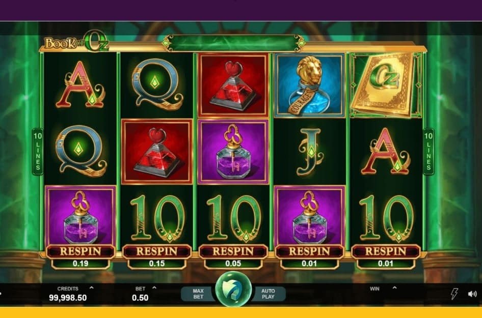 Book of Oz slot game
