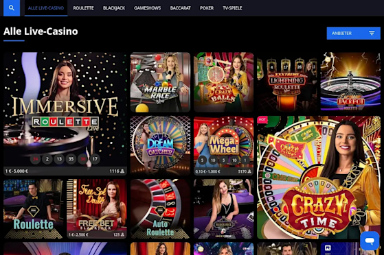 Live Casino Lobby