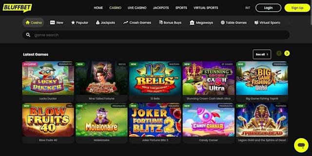 Bluffbet latest slot games