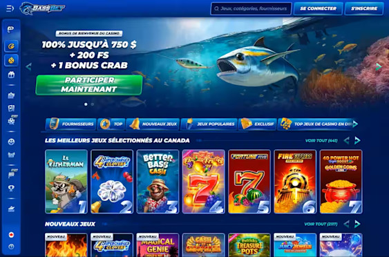 BassBet Casino Homepage