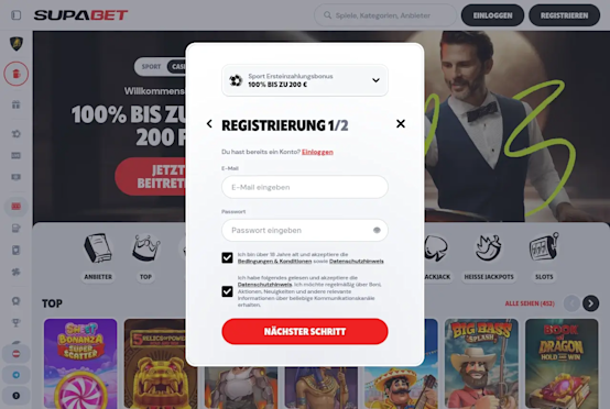 Registration page