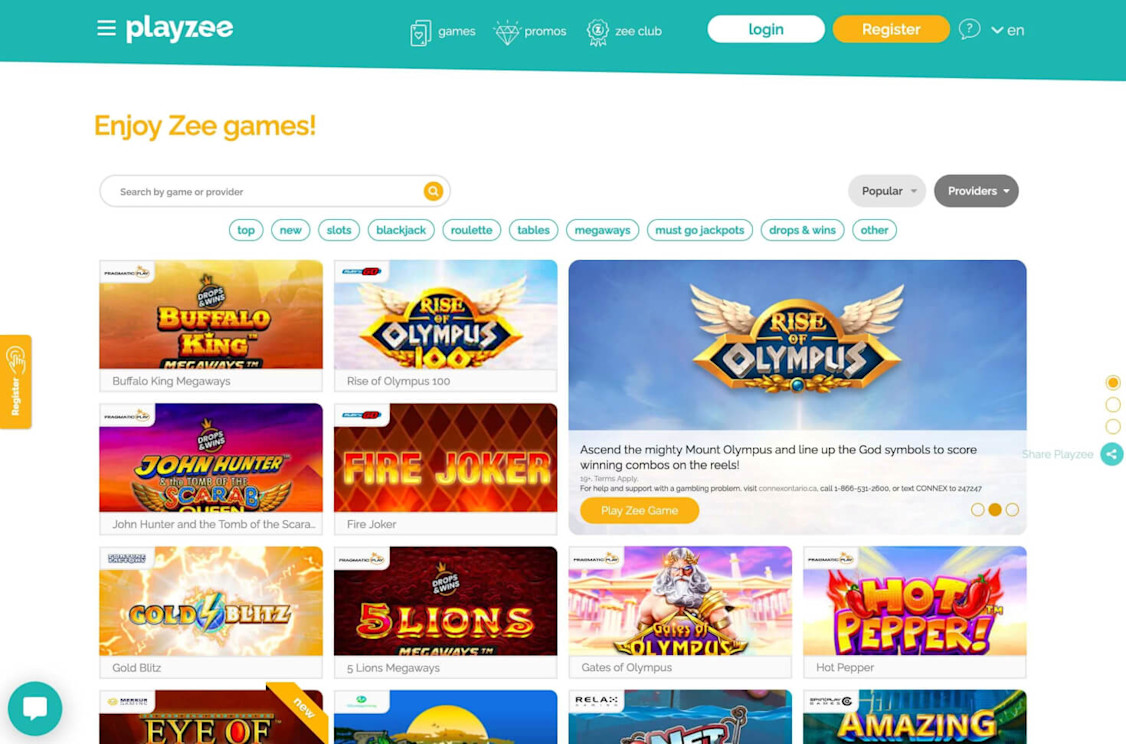 Playzee Casino Games