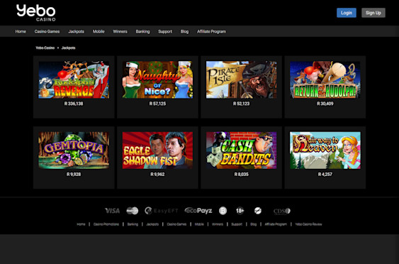Yebo Casino Screenshot 1