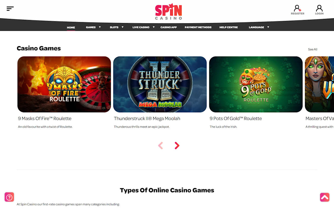 Spin Casino Screenshot 5