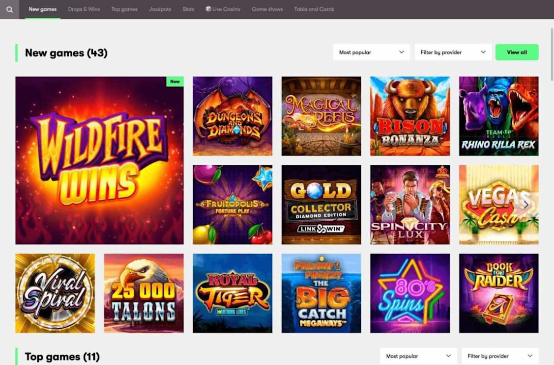 10bet Casino New Games