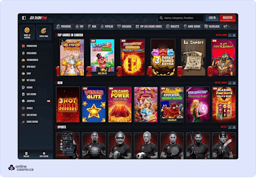 Glorion Casino Screenshot 1