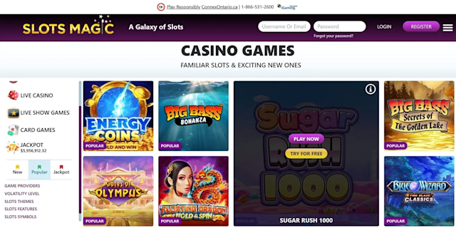Slots Magic Casino popular games