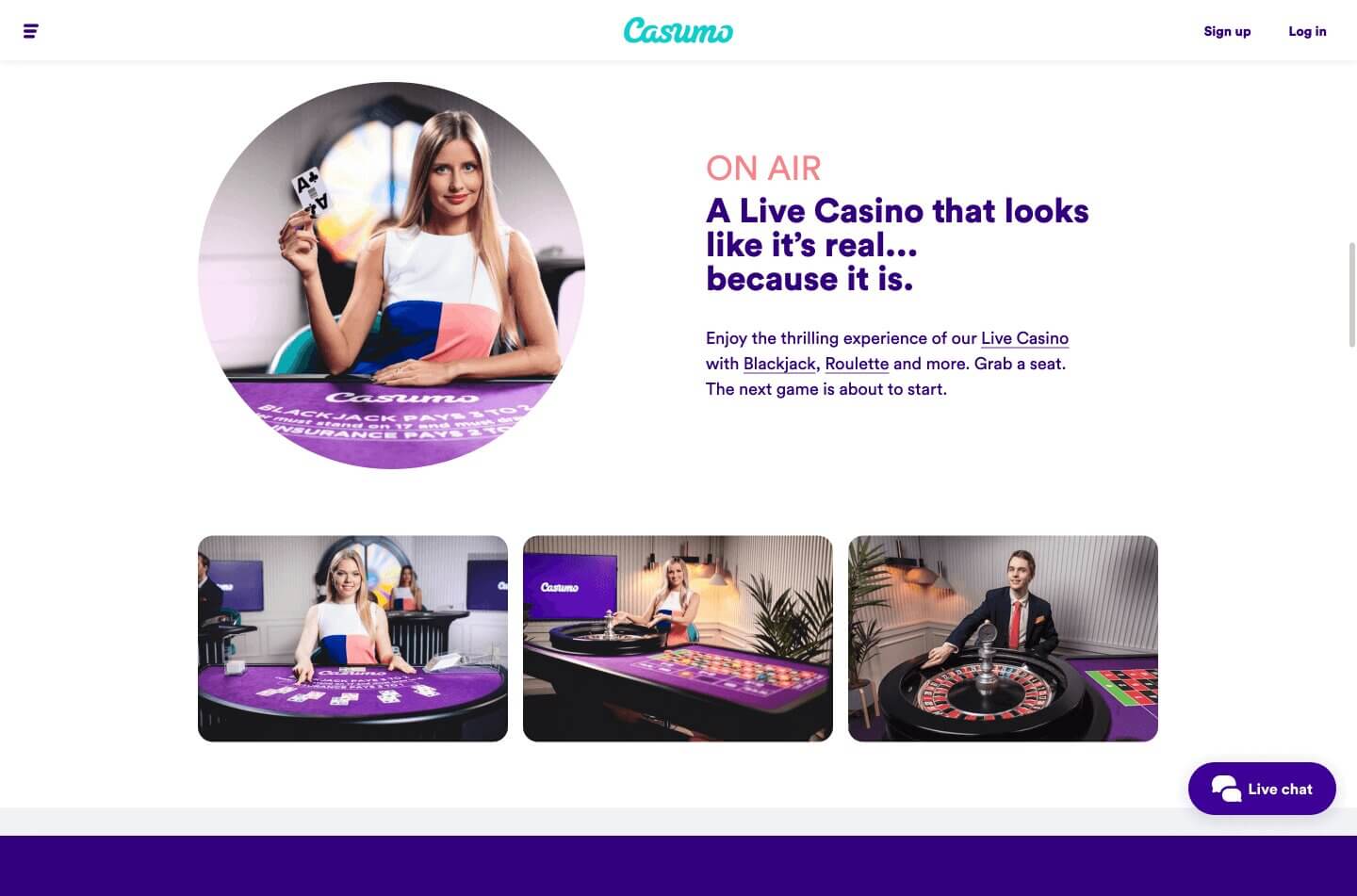 Casino en vivo de Casumo