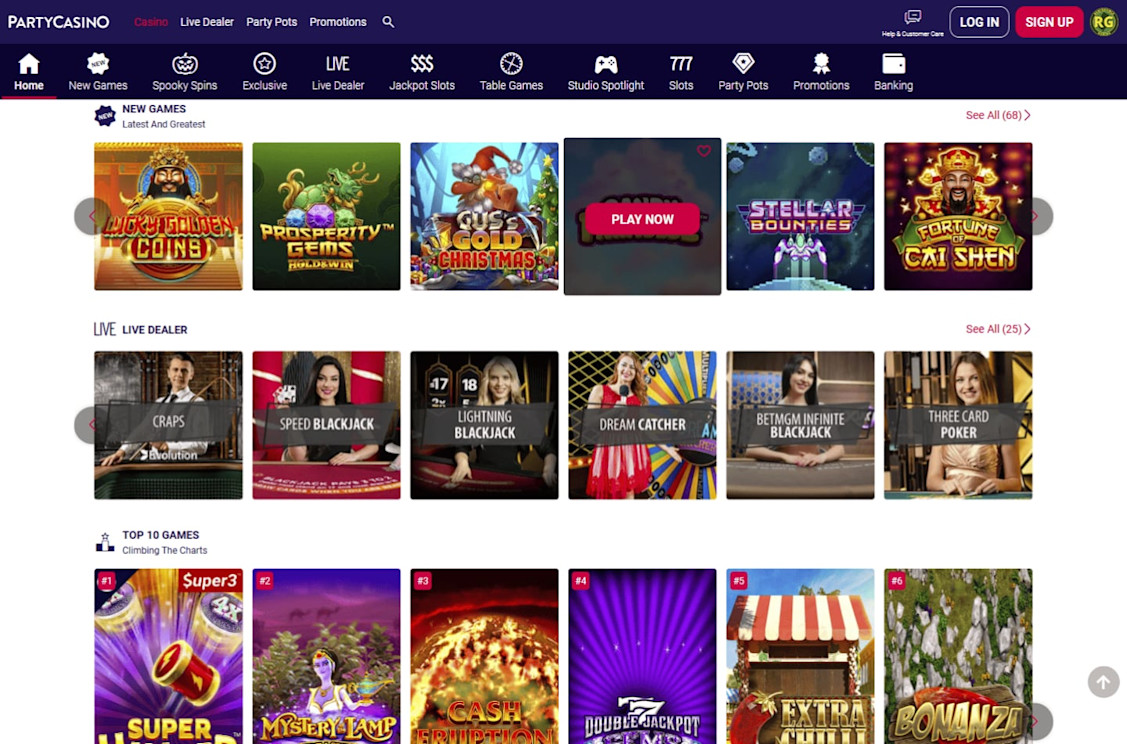 PartyCasino New Jersey Screenshot 2