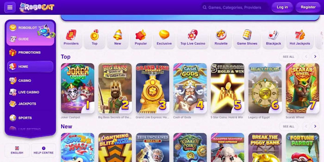 Robocat casino live games