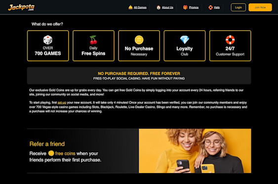 Jackpota casino screenshot 2