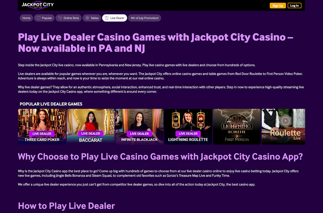 JackpotCity Casino Screenshot 3