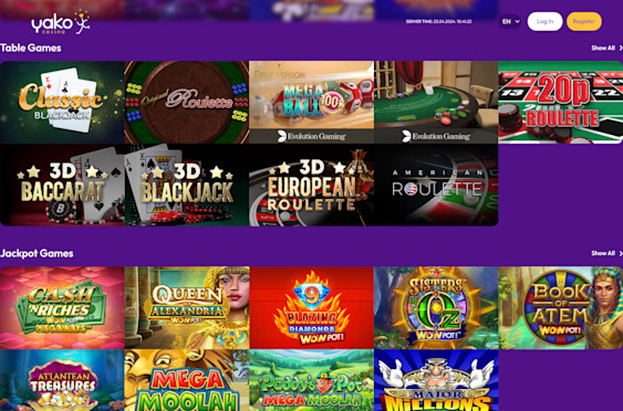 Yako Casino Screenshot 2
