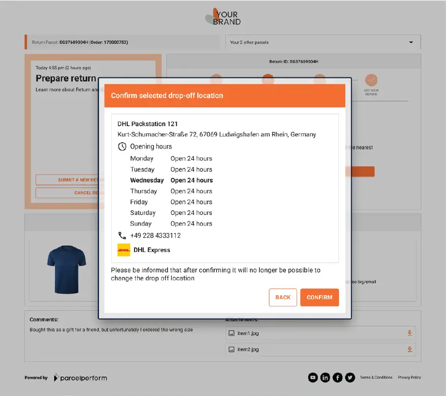 The solution enables multiple shipping methods, including drop-off points, an increasingly popular option