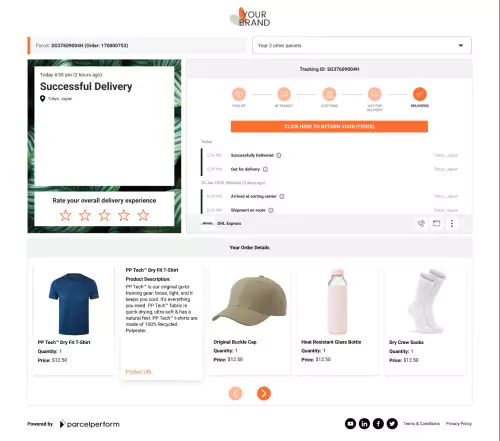 A self-service returns page offers customers convenience, and can be an additional channel for upselling or cross-selling. 
