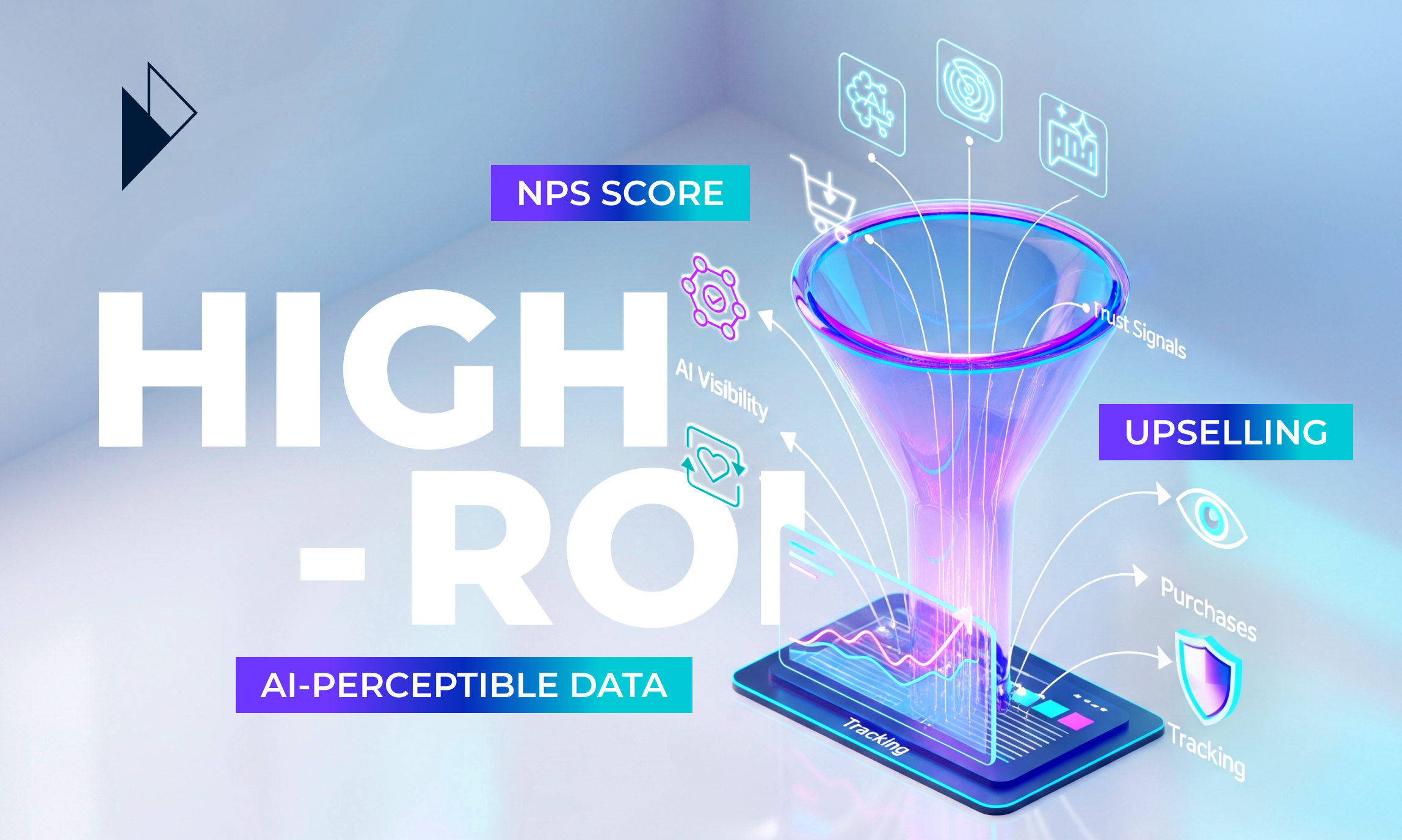 Image Description: A funnel channels customer engagement concepts like "NPS Score" and "Upselling" onto a smartphone's tracking page, visualizing the article's argument that the tracking page is a "High-ROI" channel that creates "AI-Perceptible Data."

Article Summary: This article argues that the branded tracking page is an e-commerce brand's highest-ROI marketing channel. It transforms the post-purchase journey from a data black hole into a profit center for retention and upselling. Critically, it generates the clean, "AI-perceptible data" and "Trust Signals" required to achieve "AI Visibility" with AI agents.