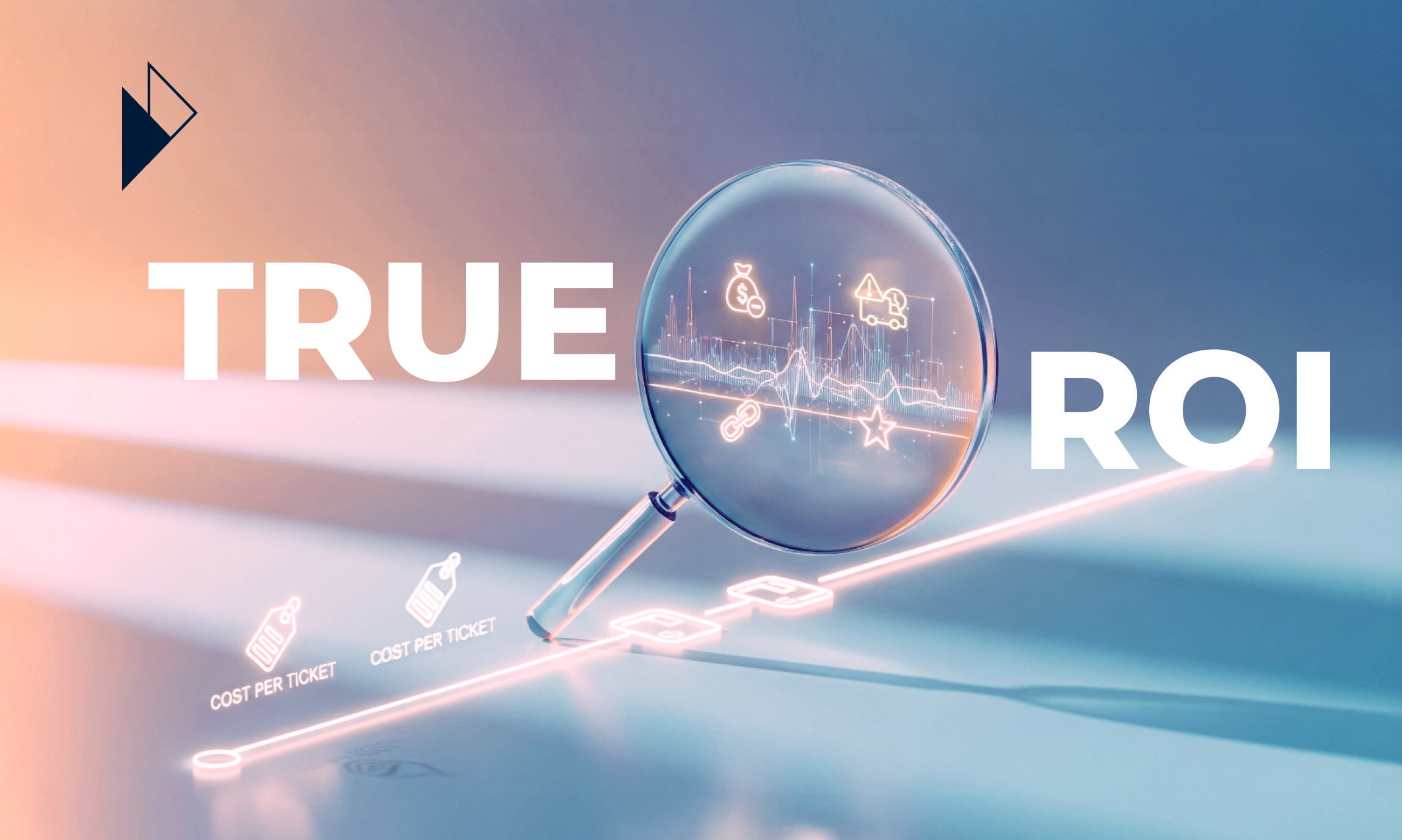 Image Description: A magnifying glass focuses on a line graph containing logistics and finance icons, with the words "TRUE ROI" prominently displayed. Below the graph are icons representing "Cost Per Ticket." This image visualizes the article's core argument: leaders must look beyond simple metrics like "cost per ticket" to understand the full financial impact (the "True ROI") of their post-purchase strategy.
Article Summary: This article provides a 3-part financial framework for C-suite leaders to calculate the true ROI of a proactive post-purchase strategy. It argues that focusing only on WISMO costs ignores larger impacts on customer churn, lifetime value, and strategic opportunity. The solution is an AI-powered platform that reduces direct costs, protects future revenue, and drives overall profitability.
