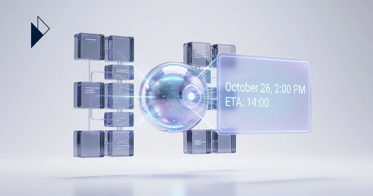 Glowing core, clear cubes, holographic screen show Agentic Commerce: AI Agents & The Future of Ecommerce Checkout.
