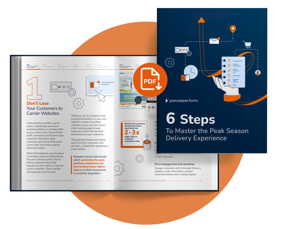 CTA Image for Ebook: 6 steps to master the peak season delivery experience