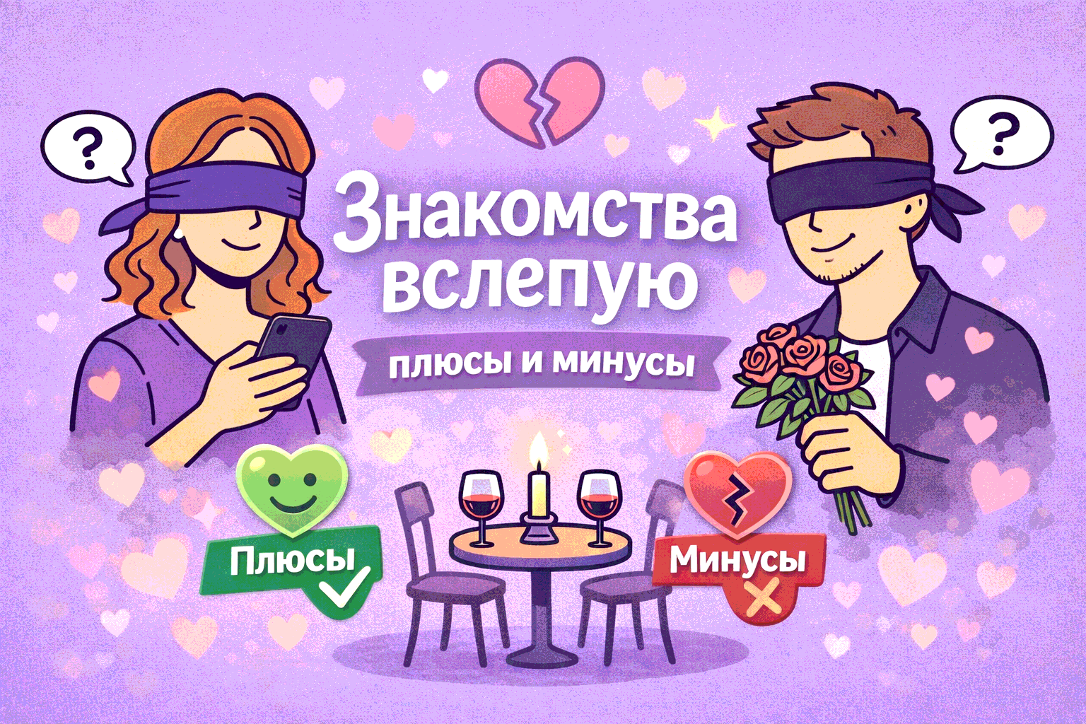 Знакомства вслепую: плюсы и минусы формата