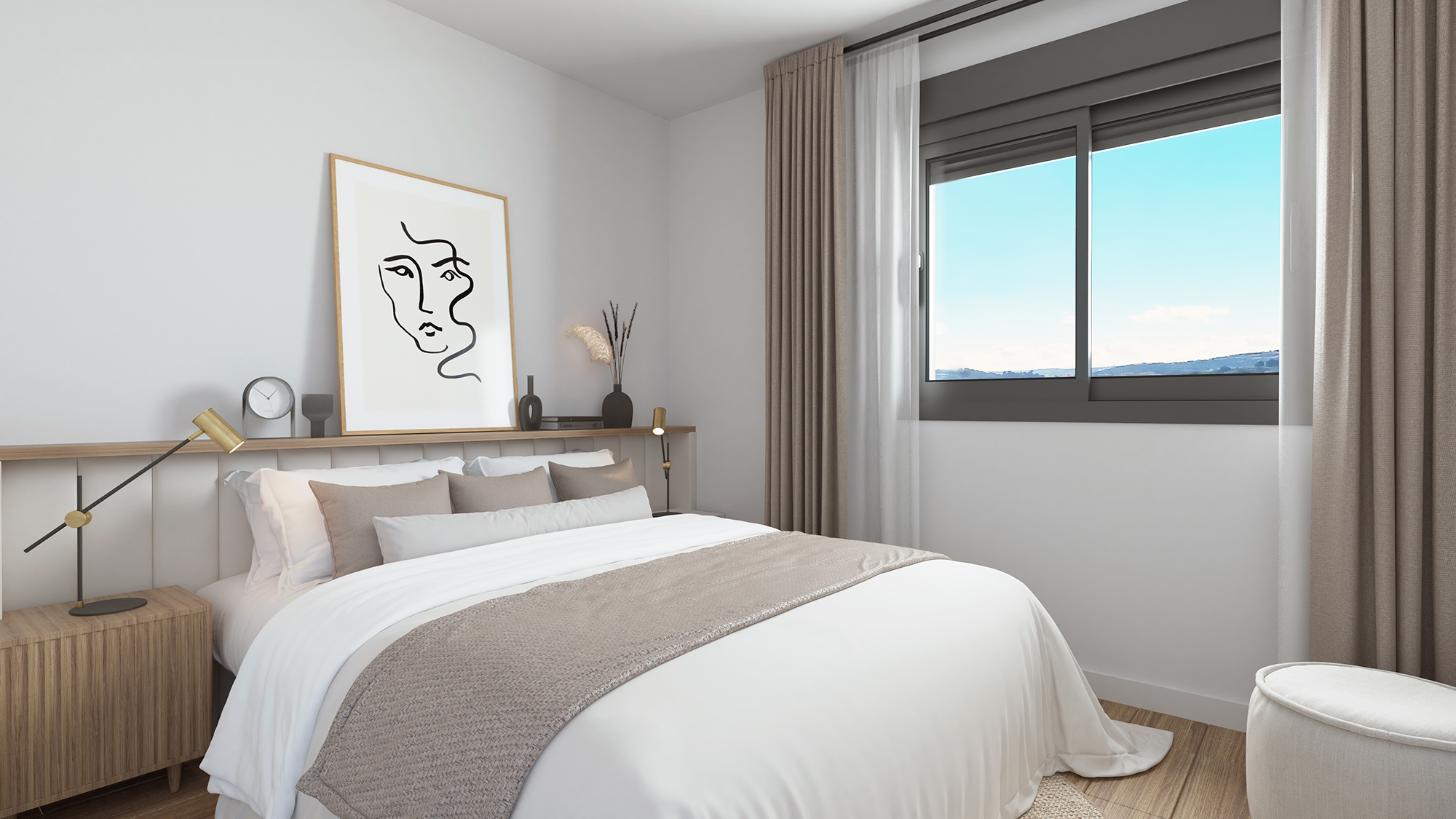 Apartament One80 C311B  Sypialnia