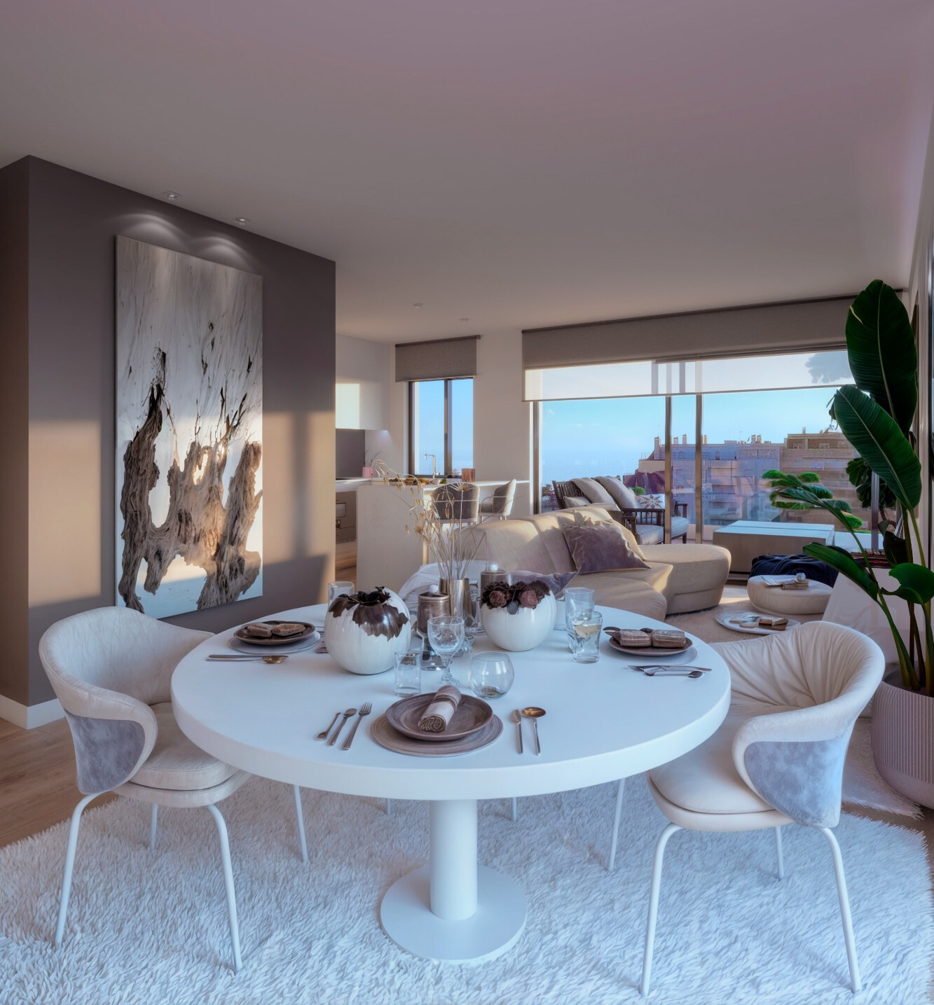 Apartament Beach 1F Salon Kuchnia