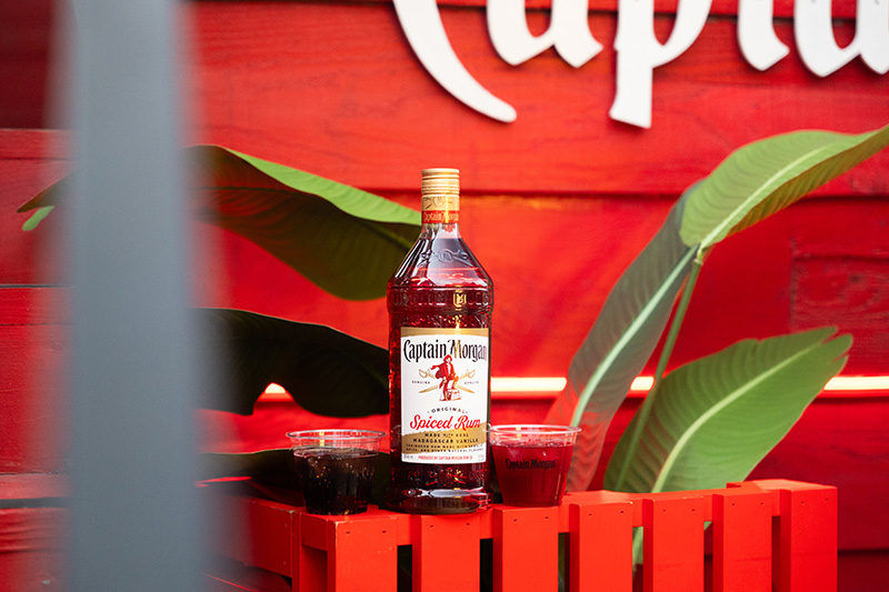 A bottle of Captain Morgan