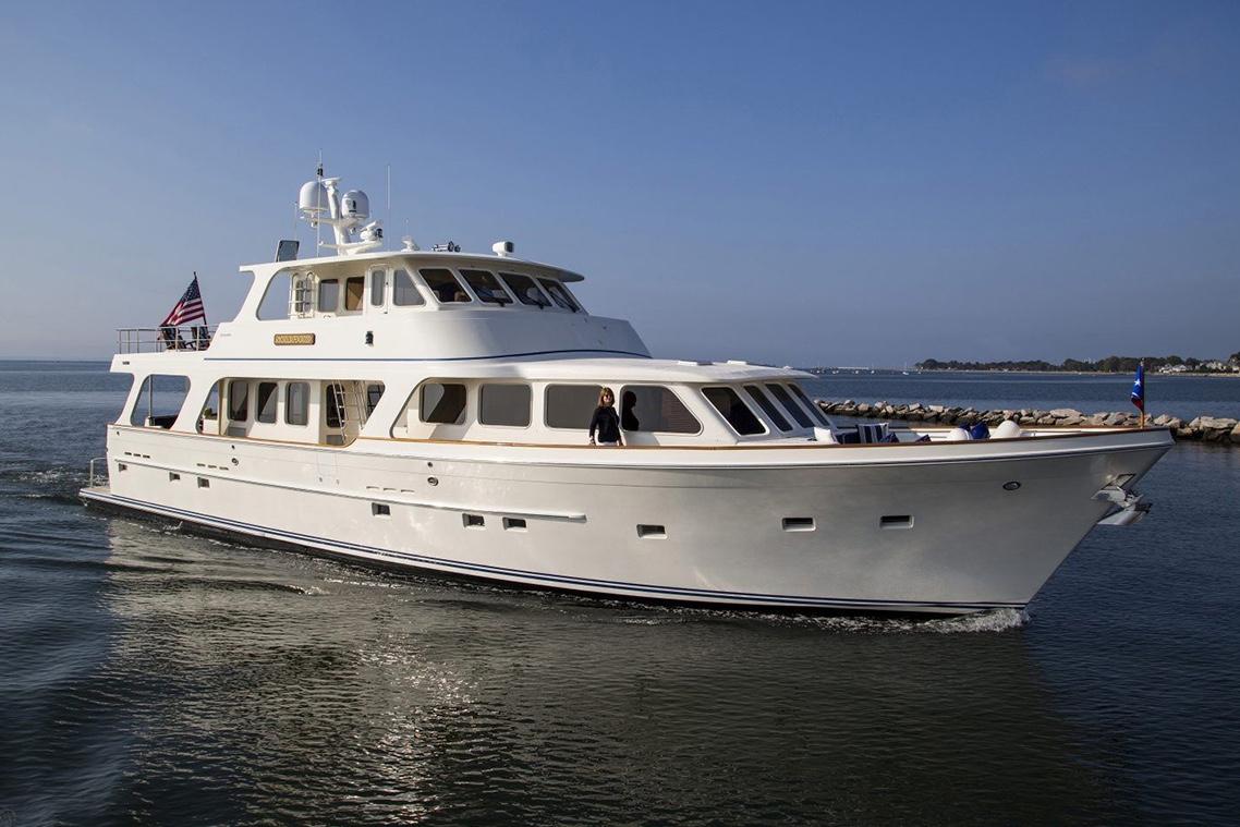 Offshore Yachts 80 voyager can easily be handled by a couple