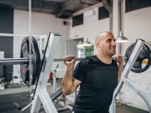 A man lifting weights.