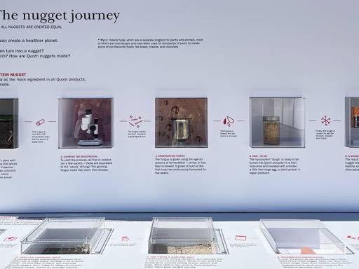 A display of the nugget journey.