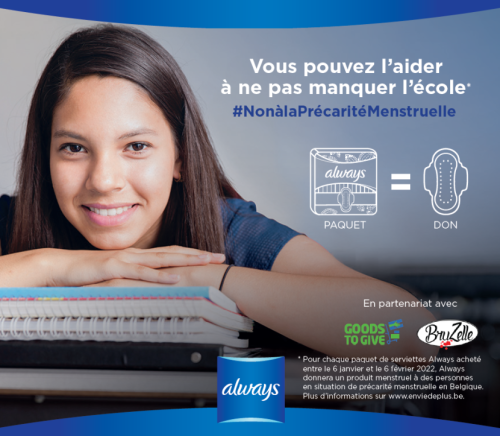 Always – Non à la précarité menstruelle - P&G égalité