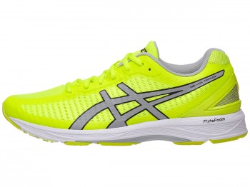 neon yellow asics running shoes