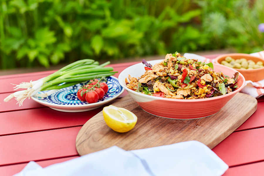 Cajun Chicken Rice Salad