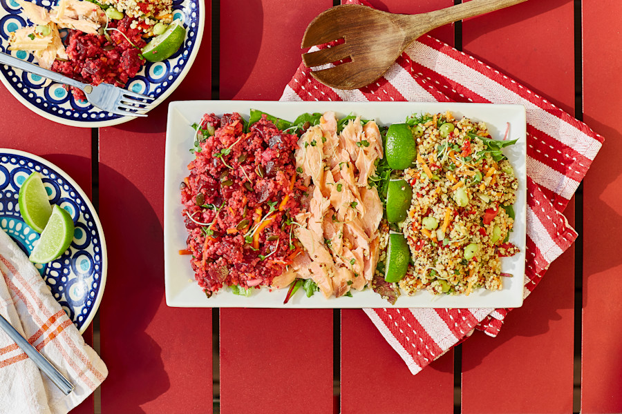 Hot Roasted Salmon & Sweet Chilli Salad