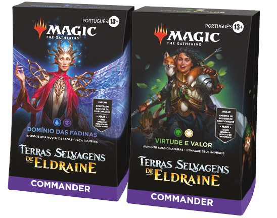 MTG Terras Selvagens de Eldraine: Commander Virtude e Valor (GW) - Playeasy