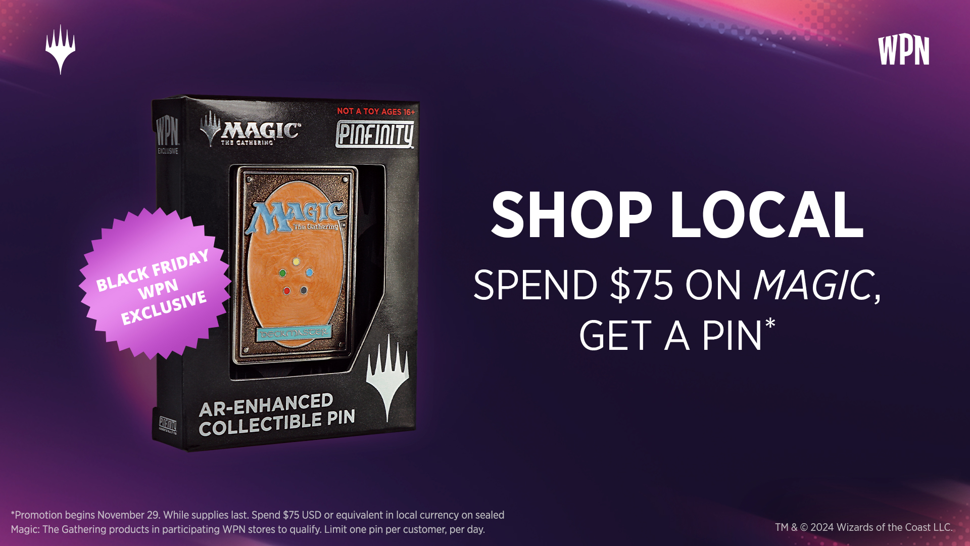 Score an Exclusive Collectible Pin at WPN Stores During Black Friday