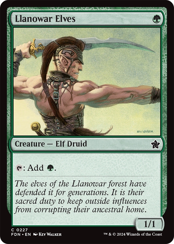 Llanowar Elves — běžný rámeček