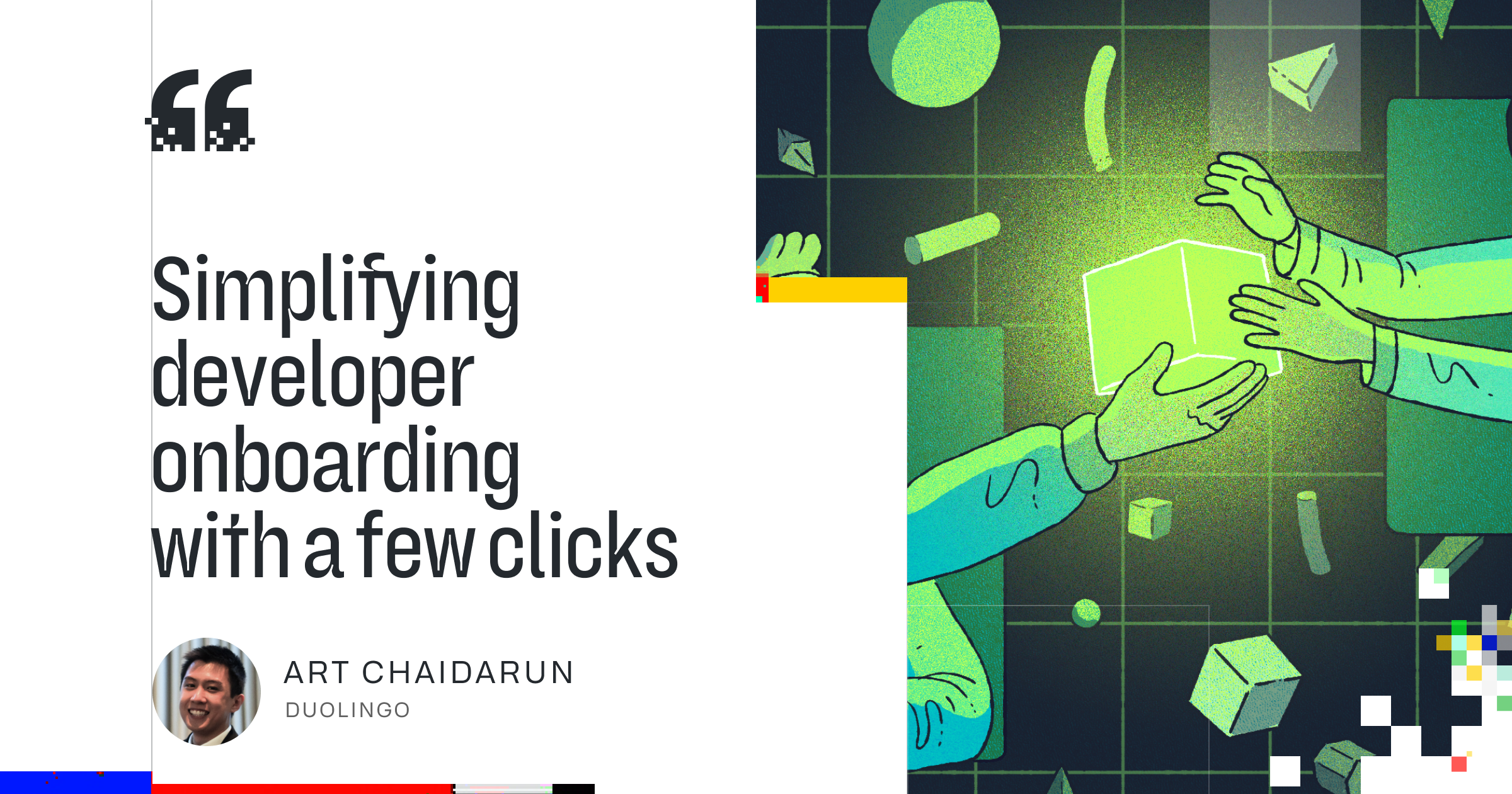 Simplifying developer onboarding with a few clicks · GitHub